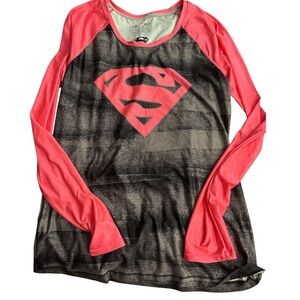 Under Armour Pink and Black Long Sleeve Tee